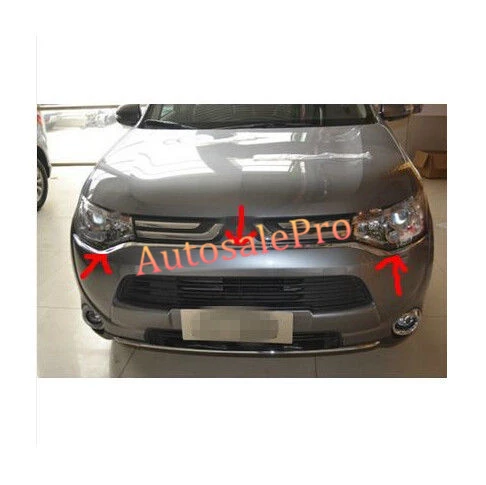Хромированная крышка радиатора переднего бампера ABS для Mitsubishi Outlander 2013 2014 3 шт.|for