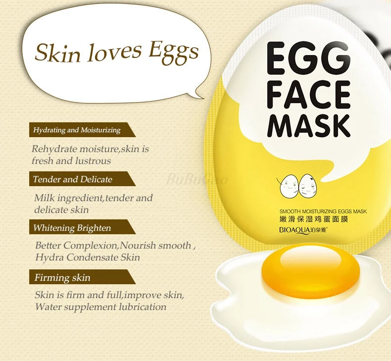 Изысканные гладкие яйца маска для лица на масляной Управление сужению пор