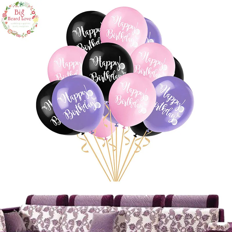 12 шт./лот дюймов воздушный шар латекса Русалка оболочки с днем рождения душа