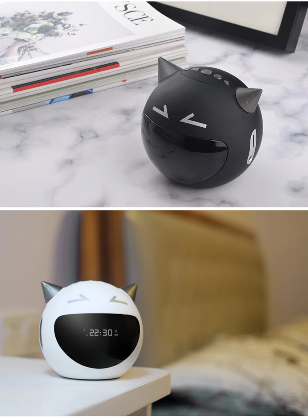 Bocina Bluetooth динамик FM радио Будильник портативный динамик s Часы светодиодный часы для детей милый мини-бумбокс Devil caixa de som