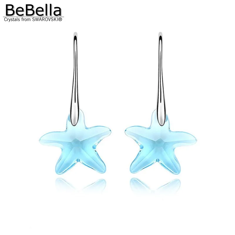 Висячие серьги BeBella с кристаллами в виде морской звезды от Swarovski модные ювелирные