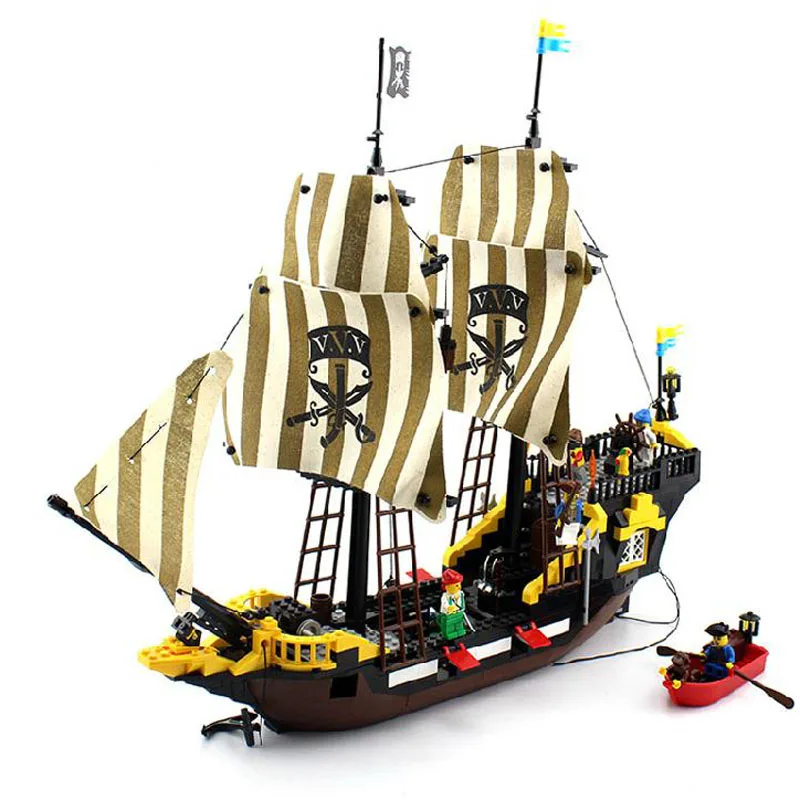 Совместимость с lego модели Строительство Игрушка 307 590 шт. Adventure пиратский корабль