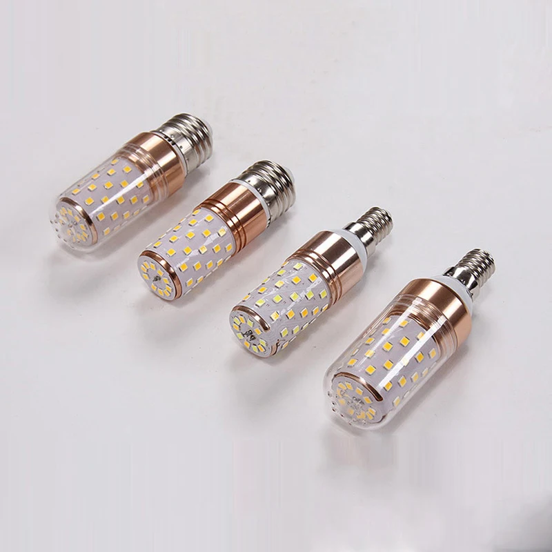 E27 E14 Светодиодный светильник SMD 2835 12 Вт 16 Вт 60 Светодиодный S лампы светильник s 110 В 220 В лампы с регулируемой яркостью кукурузные свечи 3 цвета температуры