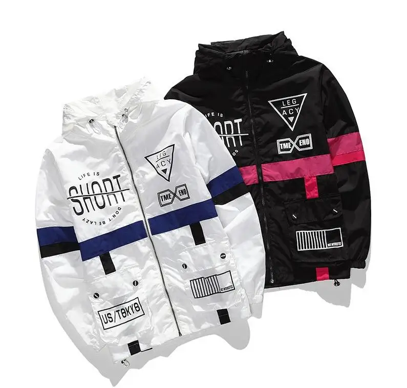 2019 весна осень Мужская ветровка брендовая модная хип хоп Тонкая Повседневная