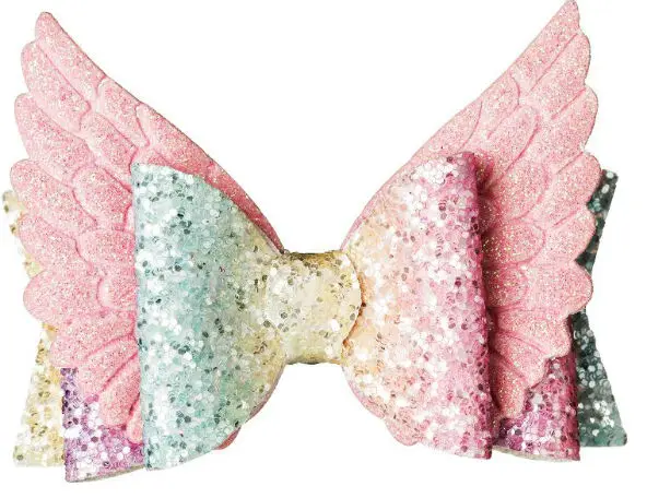 Thumblina Angel Wing Princess Hairgrips Glitter Hair Bows with Clip Dance Party Bow Girls Hairpin Accessories |