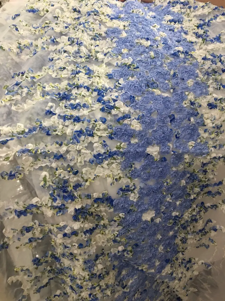 3yards=1lot new Full of flowers such as relief 3d Organza base fabric hazy beauty Light texture ornament latest fashion O0028 | Дом и сад