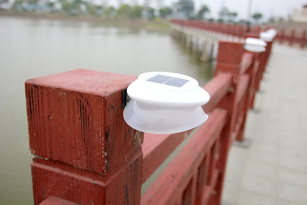 New High Qualtiy Solar Power Powered Outdoor Garden Light Gutter Fence LED Wall Bulb Lamp Drop Shipping | Лампы и освещение