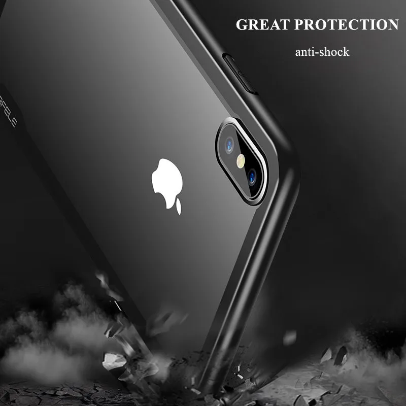 Fashion Case for iPhone 5 5S SE 6 6S 7 X 8 Shockproof TPU Transparent PC Luxury Slim Cover x 6s plus Coque |