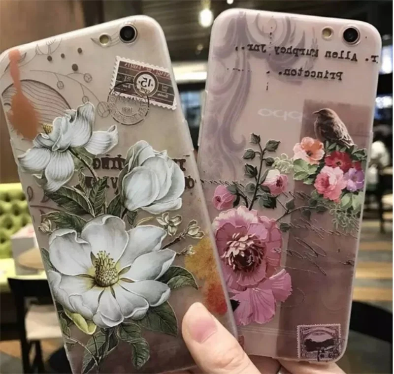 Мягкий силиконовый защитный чехол с цветочным узором для iPhone 7 8 Plus X телефона s/dhl