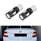 Светодиодные автолампы P21W 1156 BA15S, 2 шт., поворотный сигнал, 12 В для Skoda Octavia MK3 5E (2012-2019), лм