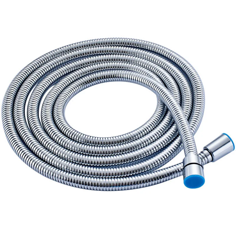 245cm shower hose Хромированный Гибкий Душевой Шланг из нержавеющей стали, мягкая душевая труба для ванной, водопроводная труба, общие водопроводные принадлежности, 2,45/3 м - Цвет: 245cm shower hose