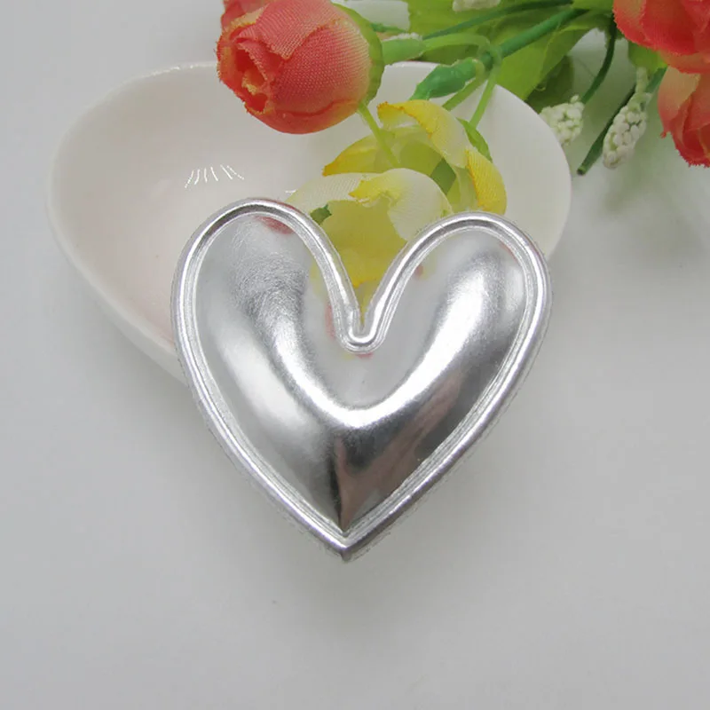 Free shipping 35PCS/lot 4.8cm pvc heart Padded Applique Crafts for girls Hair Accessories Decoration | Дом и сад