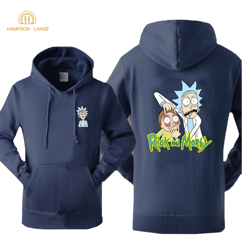 Аниме толстовки Рик и Морти Crazy Rick забавные куртки весна осень повседневные мужские свитера и Толстовки Спортивная Толстовка s-xxl