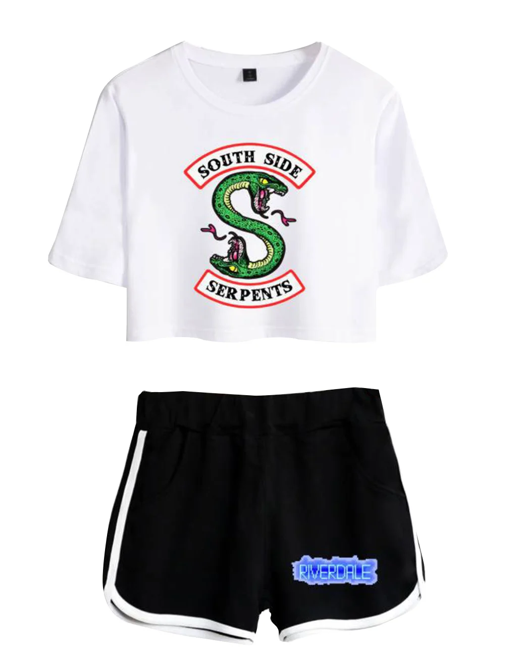 Летний костюм с короткими рукавами в европейском и американском стиле шортами