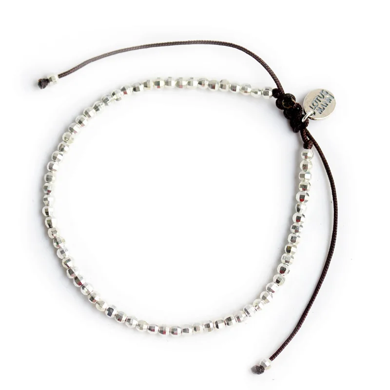

Lotus mann 925 silver beads single-circle bracelet small series