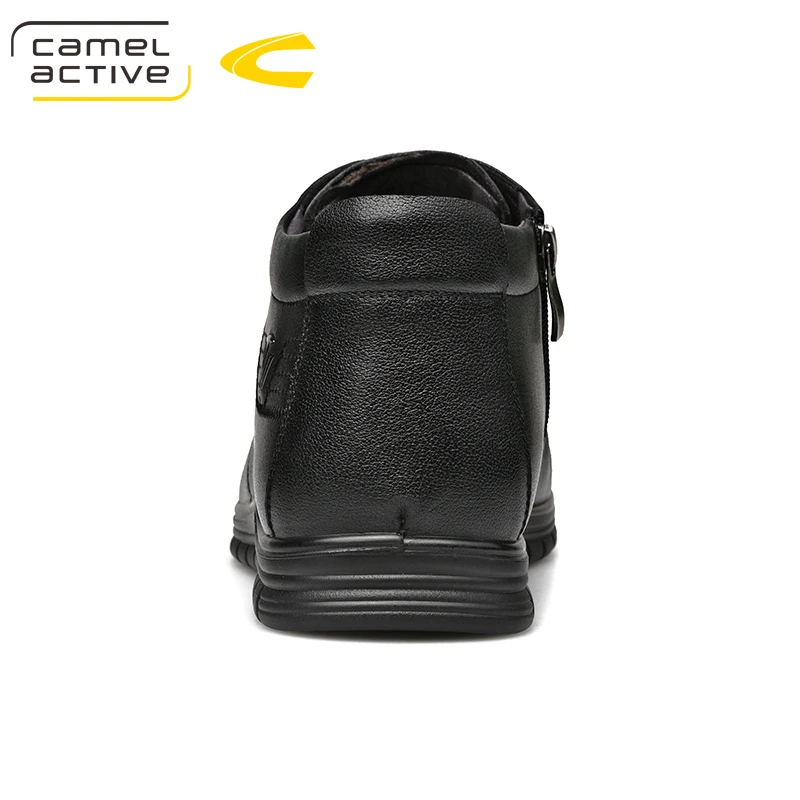 Camel Active/Новые мужские кожаные ботинки; зимние теплые мужские мотоциклетные ботинки; Коллекция года; мужские Ботильоны из натуральной кожи; мужские водонепроницаемые ботинки