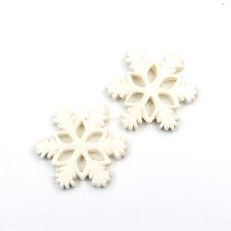LF 20 шт. Смешанные Украшения из смолы в виде снежинок украшения с плоской задней