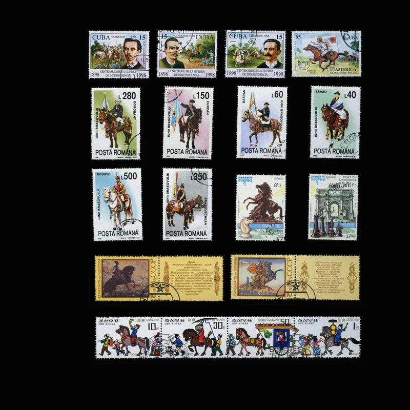 Horse 250 шт./лот из всего мира неиспользованные почтовые штампы с почтовой маркой
