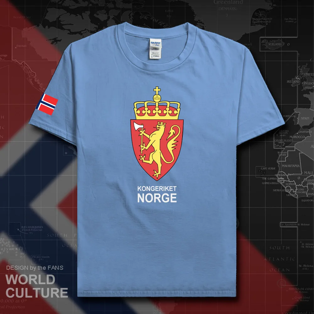 Норвежские Norge мужские футболки модные 2018 Джерси национальной команды хлопковая