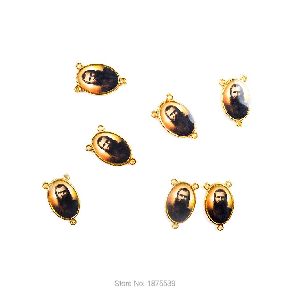 Католические Розария Центр медали золотой цвет религиозные аксессуары две