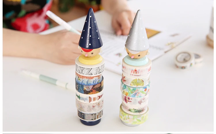 1 шт. Kawaii мальчик стиль DIY васи лента клейкая лента держатель украсить липкий Скрапбукинг изоляционная лента Организатор Канцелярские 02462