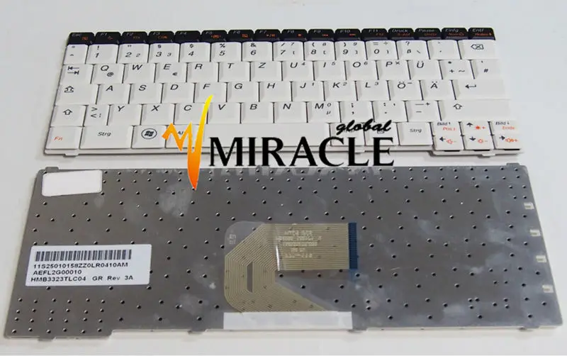 

Repair You Life NEW German GR keyboard for LENOVO IdeaPad S10-3T white U150 White laptop keyboard