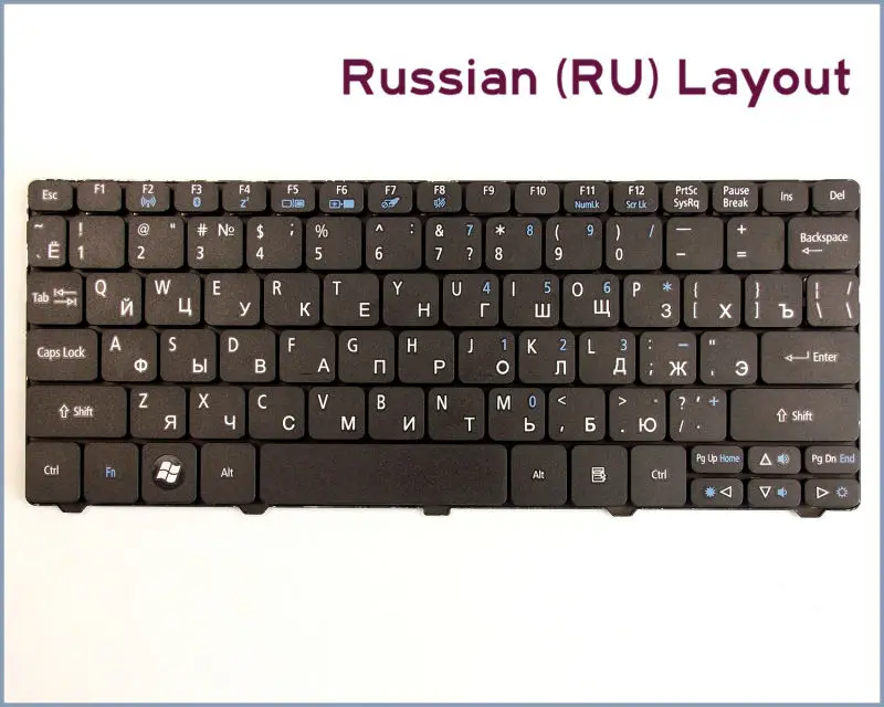 Новая русская версия клавиатуры для ноутбука Acer eMachines 355 eM355 Черная|keyboard toshiba|keyboard
