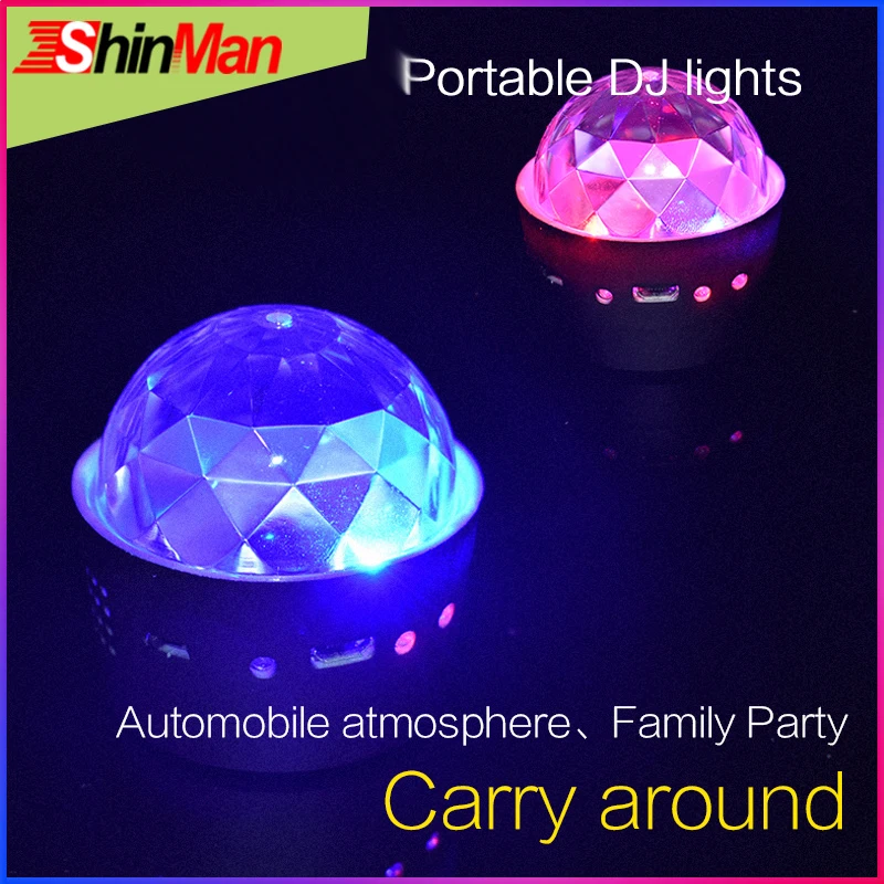 

ShinMan 1x Super Cute Mini DJ Light Sound Control Car DJ Light Party LED DJ Light For Toyota Mazda SUBARU AUDI VW USB Charging