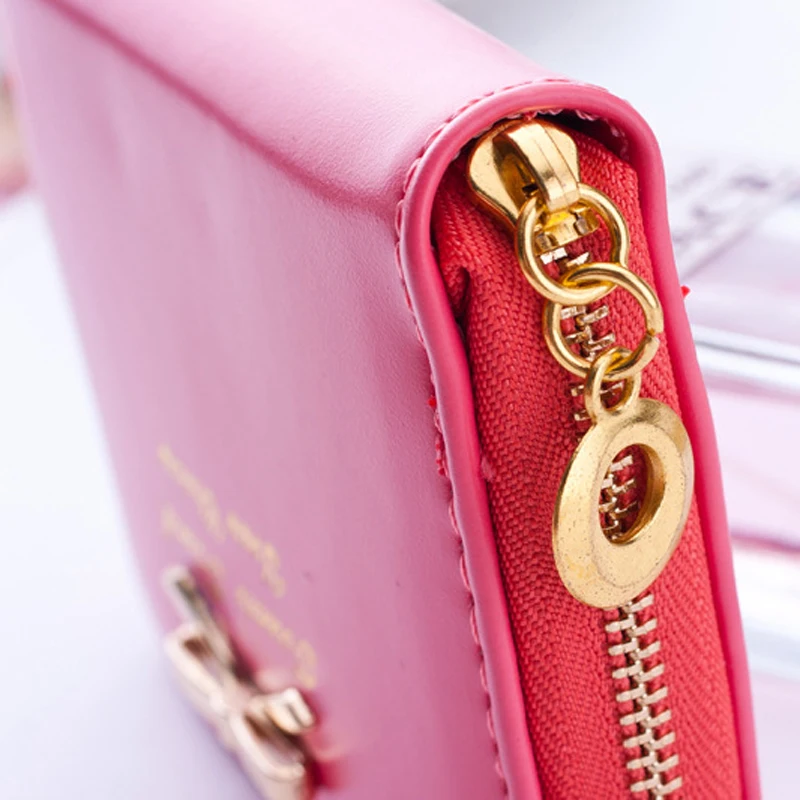 Женский кошелек на молнии с бантом и отделением для карт|change purse|coin pursepurse for girls |