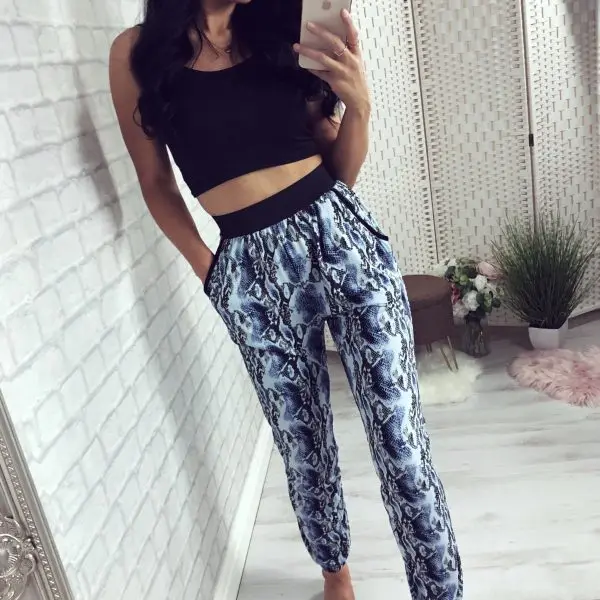 

Hirigin High Waist Fitness Leggings Womens Gym Workout Push Up Loose Trousers Print Pants Tracksui Hot