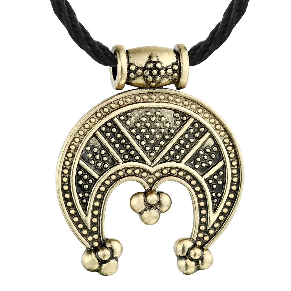 Chereda Tricorn Lunula женское ожерелье s защитный амулет Мужская веревка цепочка