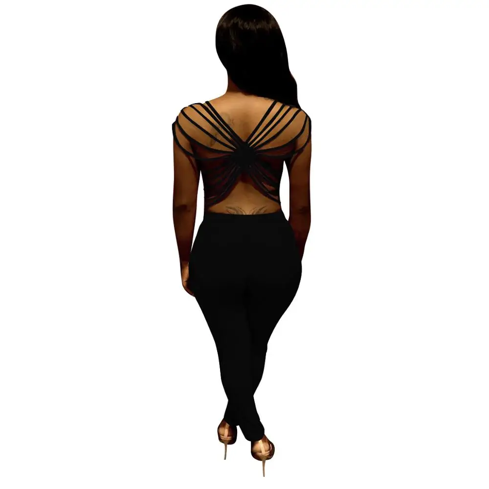 black jumpsuit Сексуальный открытая лента женский элегантный комбинезон без рукавов с карманами облегающий женский комбинезон винтажный обтягивающий комбинезон для женщин - Цвет: black jumpsuit