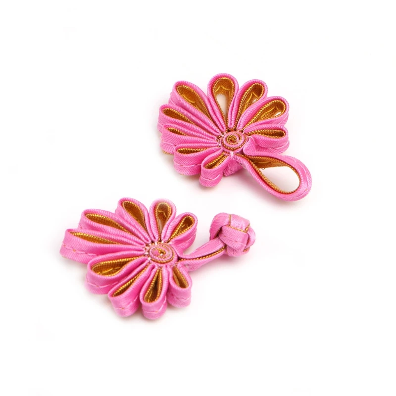 10 пар в комплекте Китайская лягушка кнопки закрытия цветочный узел крепления