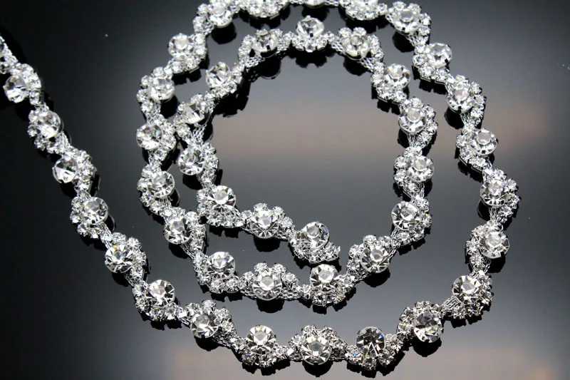 1 ярд зеркальная стеклянная цепочка в виде чашки класса AAA украшение для платья на