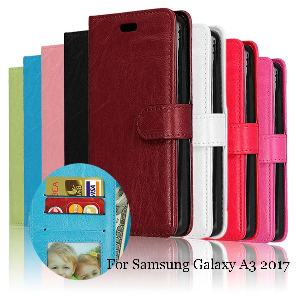 Чехол для samsung Galaxy A3 2017 люкс откидная крышка 3 A320 A320F A320Y кожаный чехол Duos |