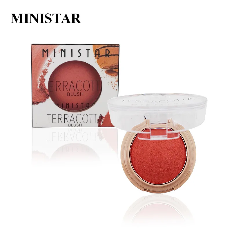MINISTAR Pro 12 Цвет пигменты Запеченные Румяна порошок натуральный Longwear
