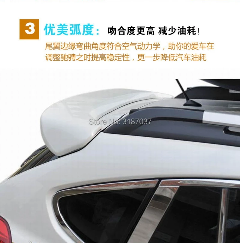 

For Subaru XV Spoiler 2011-2014 Carbon Plastic Rear Roof Spoiler Wing Trunk Lip Boot Cover Car Styling