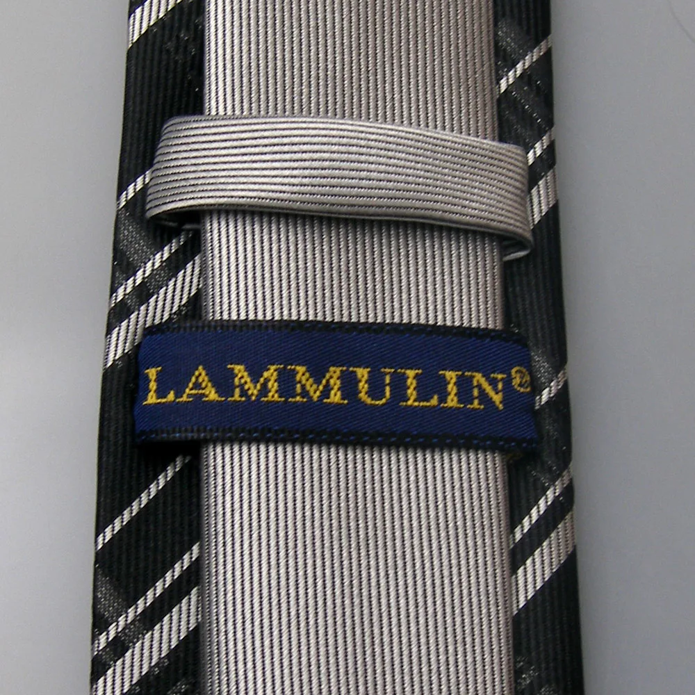 Мужские галстуки LAMMULIN модный дизайн Серебряный Узел контрастный черный с