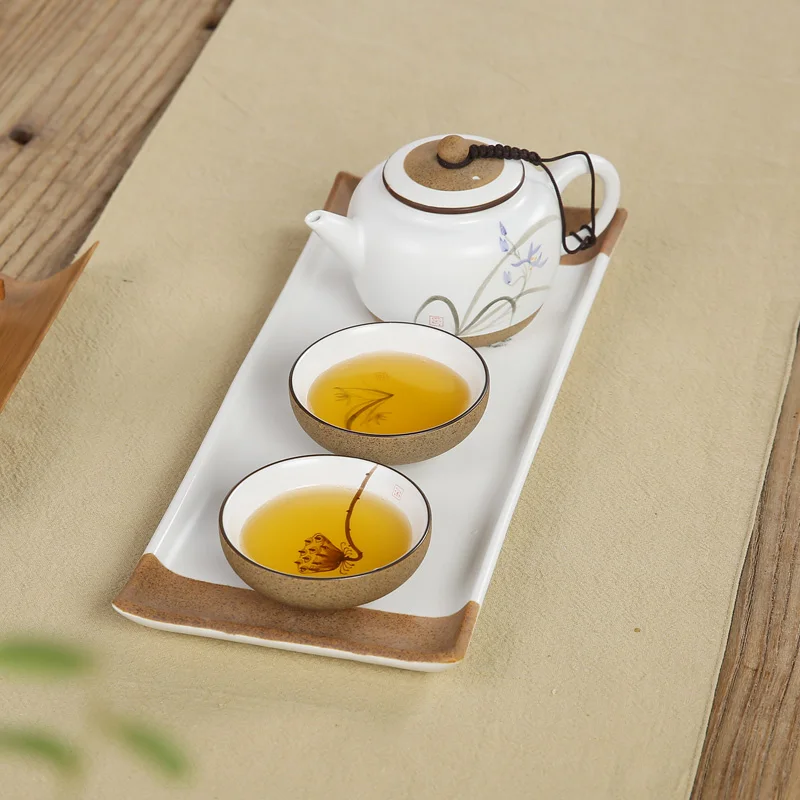 220 мл Цзиндэчжэнь ручная роспись корень лотоса/орхидея керамические чайные