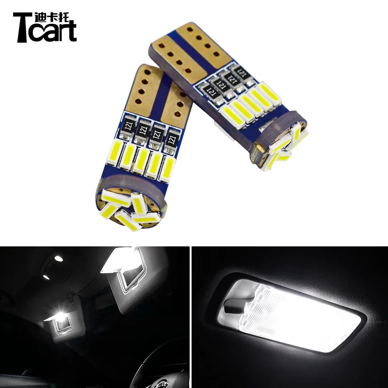 Tcart 4 шт. автомобильные лампы для чтения T10 4014 Nissan X Trail T32 2014 2017 2018|Сигнальная лампа| |
