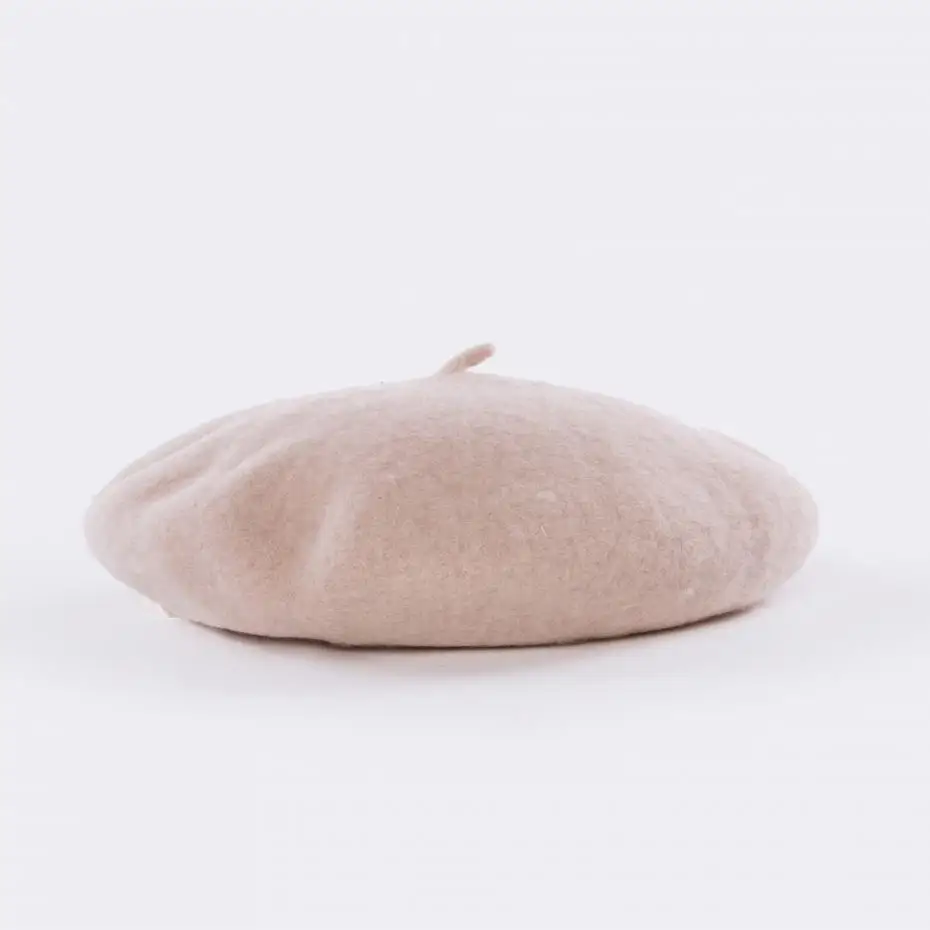 Бежевый COKK Spring Winter Berets Hat Women Wool Cashmere Vintage Berets Solid Color Hat Female Bonnet Painter Style Cap Good Quality - Цвет: Бежевый