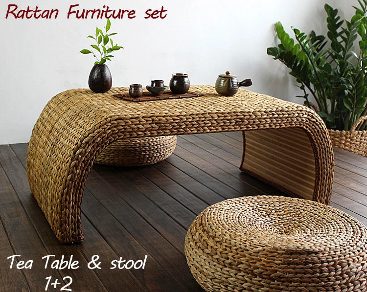 100% натуральные изделия из ротанга наборы мебели ручной работы стол стул мебель