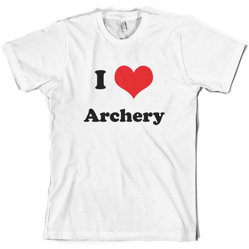 I Love Archery Мужская футболка 10 цветов оборудование подарок с принтом мужские