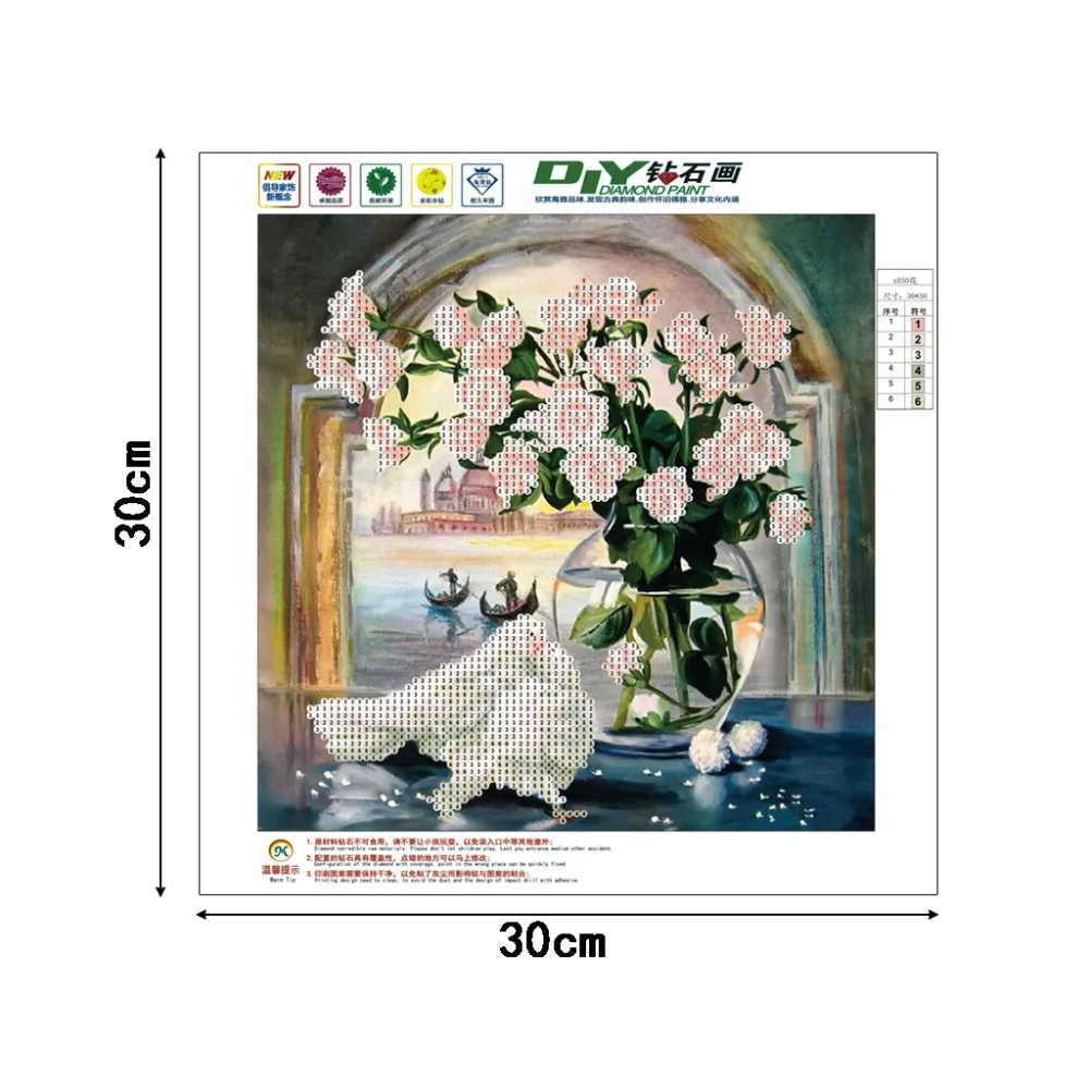DIY 5D алмазная вышивка цветок птица круглая живопись наборы для вышивки крестом