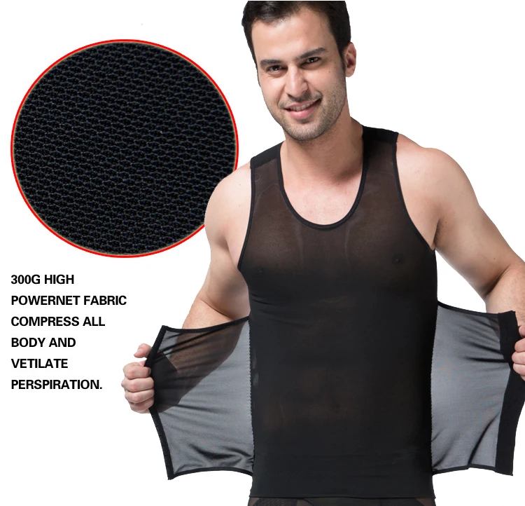 Черный белый 2017 размера плюс мужской корректирующий формирователь тела одежда