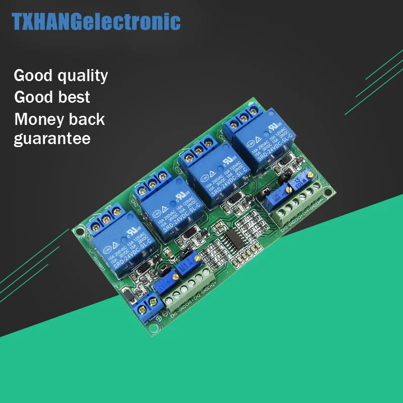 DC 24V 4 канала Напряжение компаратора стабильный LM393 модуль компаратора|dc dc|module dc4 g |