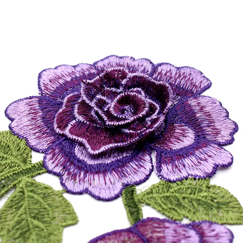 Кружевной воротник из 9 стильных цветов с розой и сердечком Кружевная аппликация