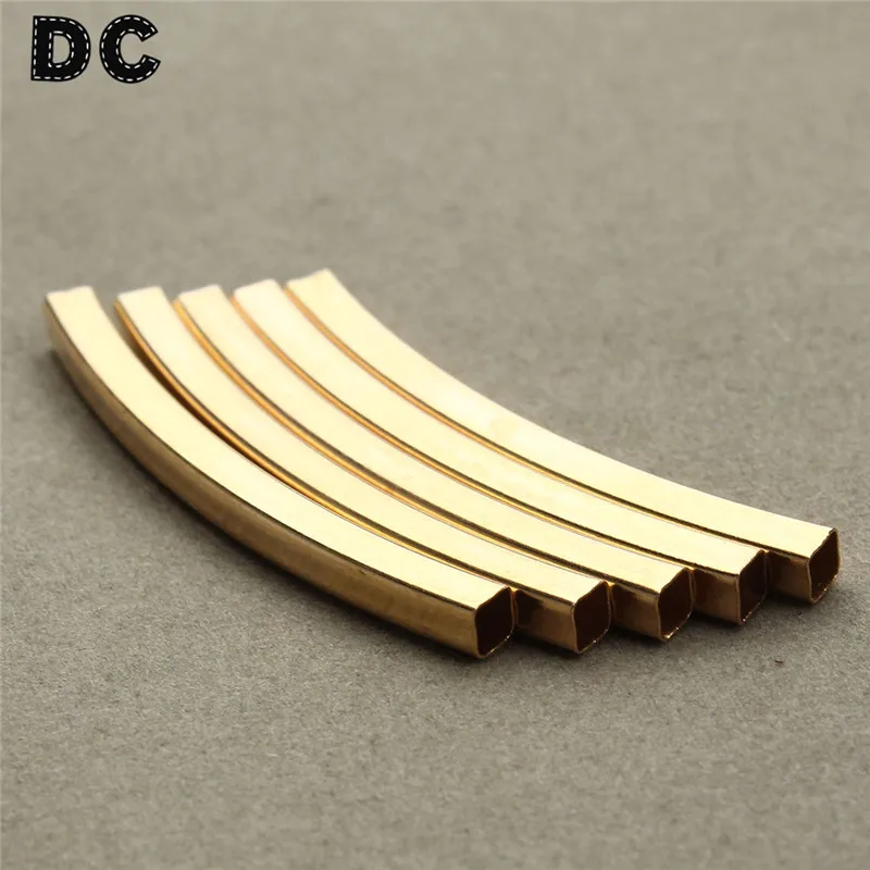 DC 30 шт./лот золотистые металлические медные квадратные изогнутые длинные