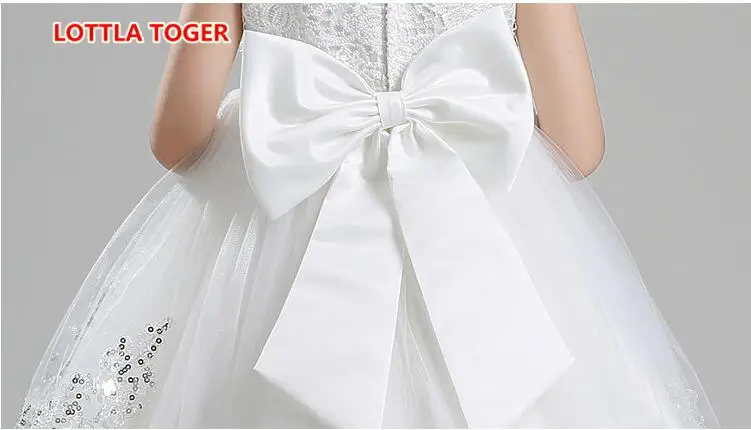 3 color Kids Girls Wedding Princess Dress Page 1 Formal Crossed Sleeveless Lace Tulle 2-14Y | Детская одежда и обувь