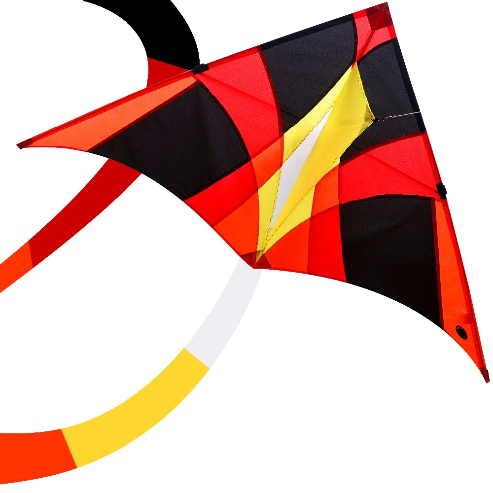 Красный жар птица одна линия Delta кайт с хвостом легко лететь для взрослых детей на